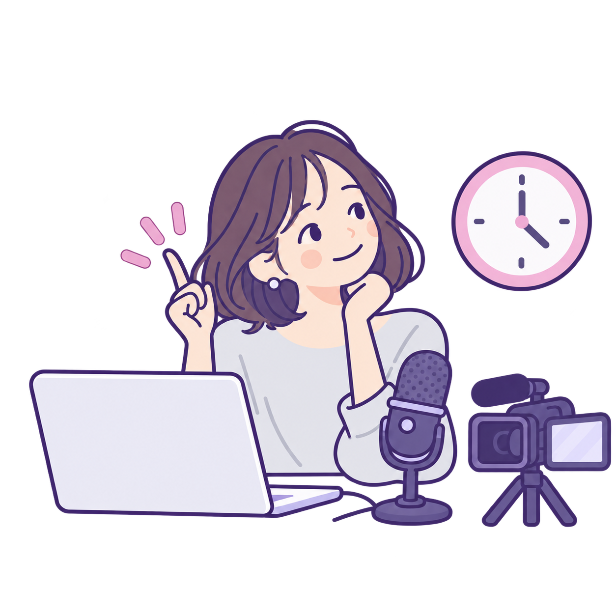 収録した音声と動画撮影の時間を考える制作者